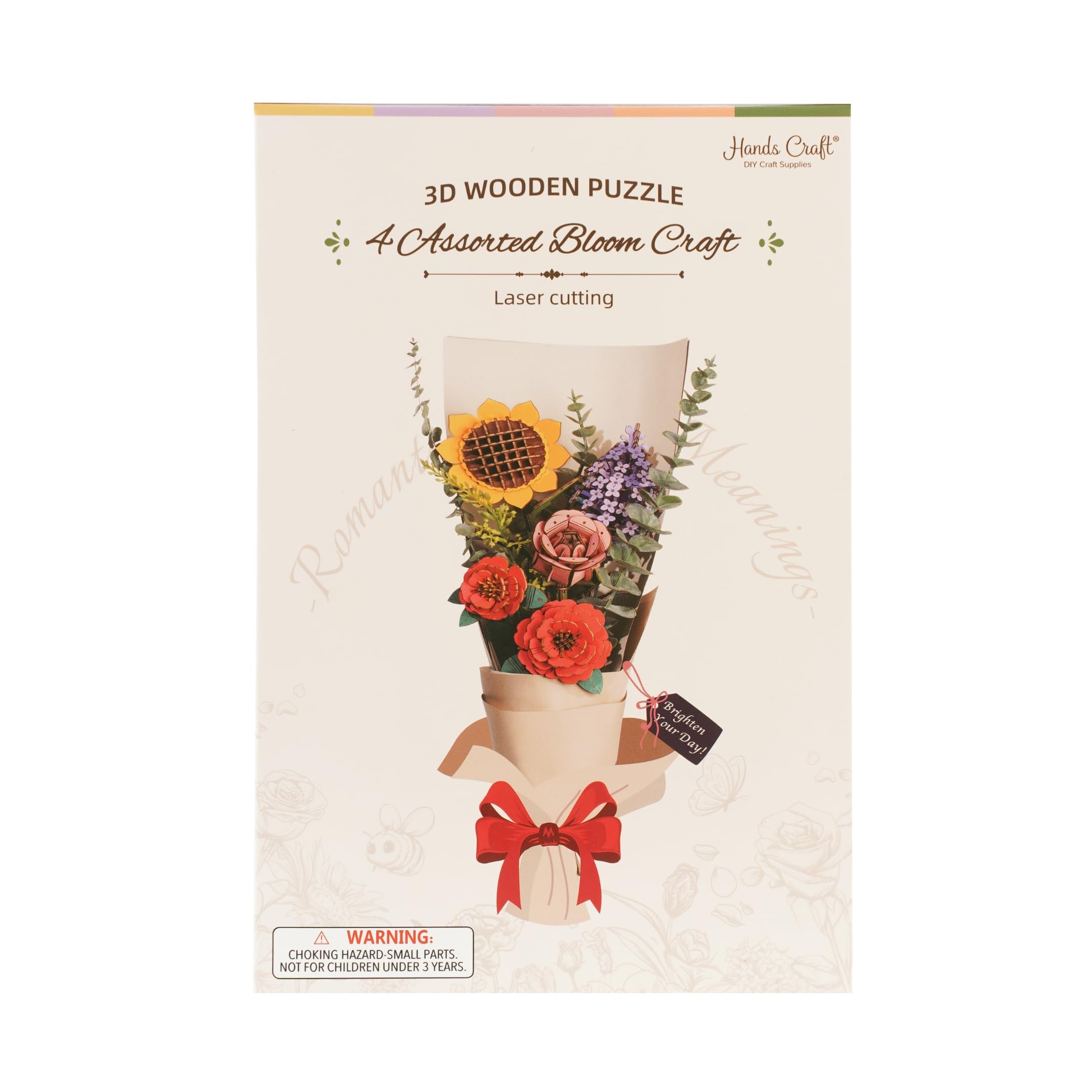 Amazon.com: Hands Craft 3D Wooden Puzzle Craft Set – Botanical